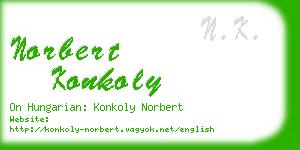 norbert konkoly business card